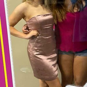 Pink strapless cocktail/prom dress